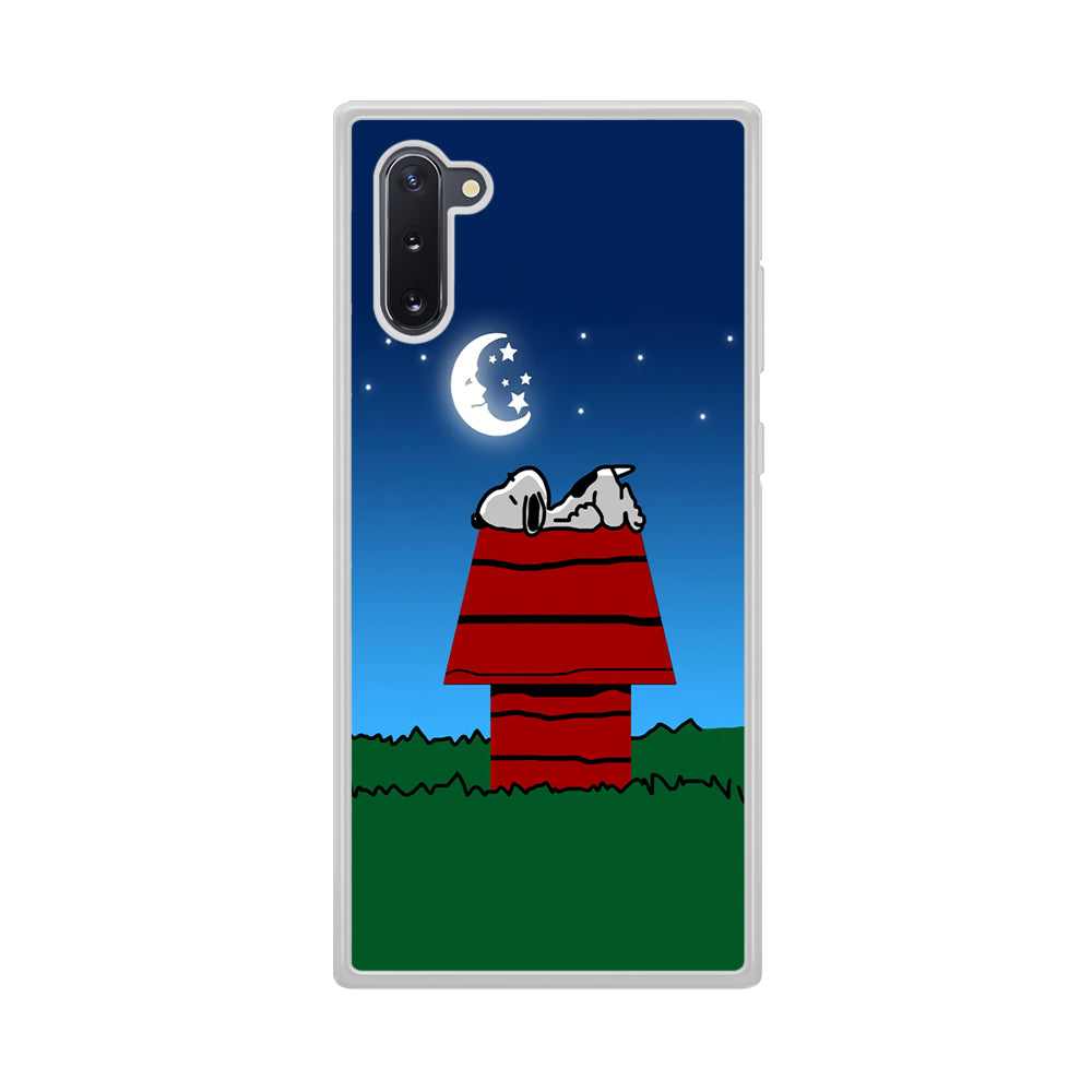 Snoopy Sleeps at Night Samsung Galaxy Note 10 Case