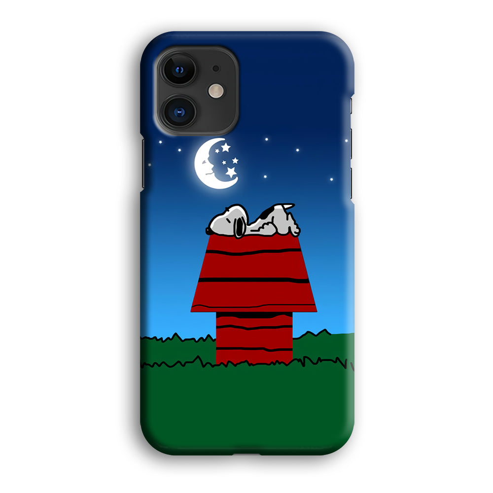 Snoopy Sleeps at Night iPhone 12 Mini Case