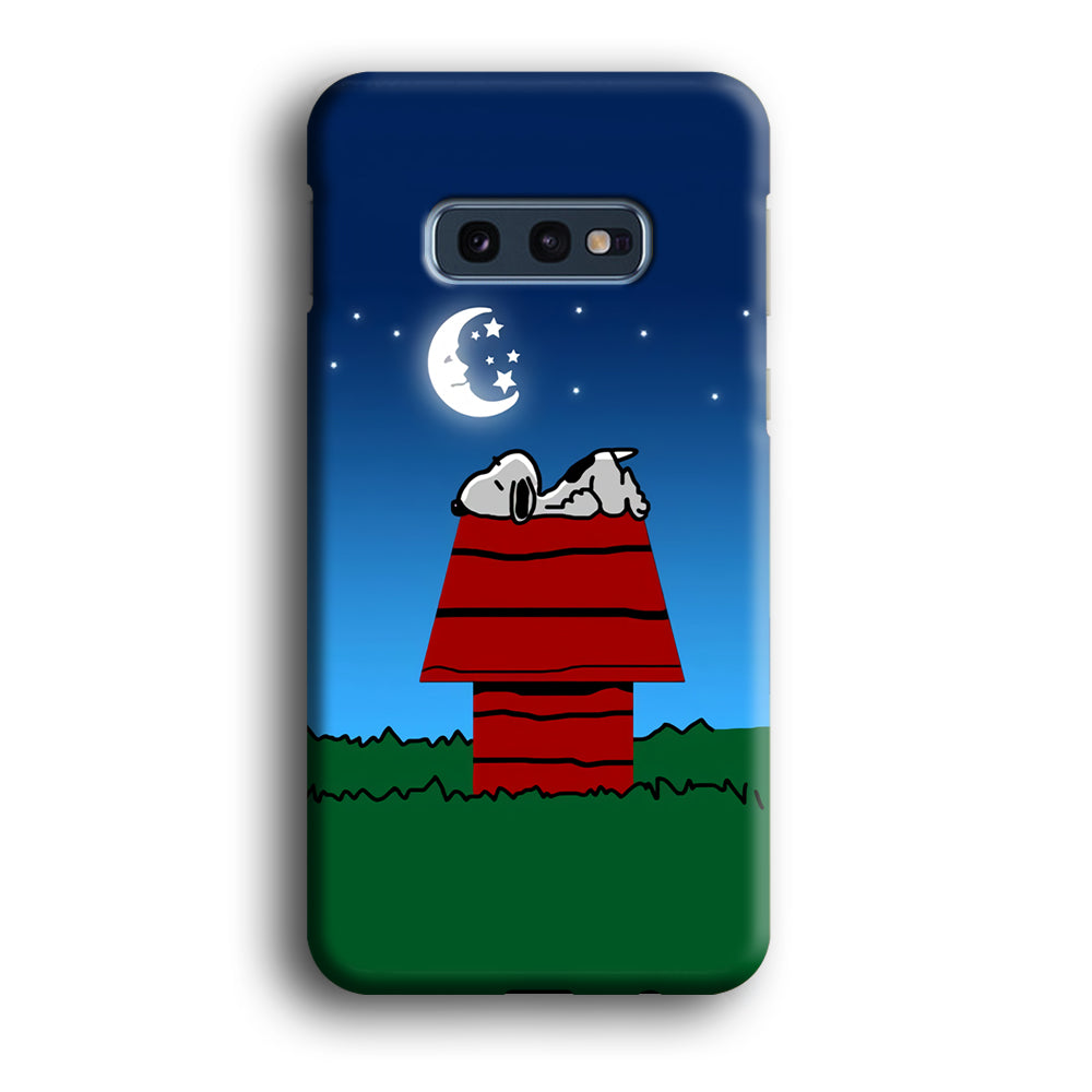 Snoopy Sleeps at Night Samsung Galaxy S10E Case