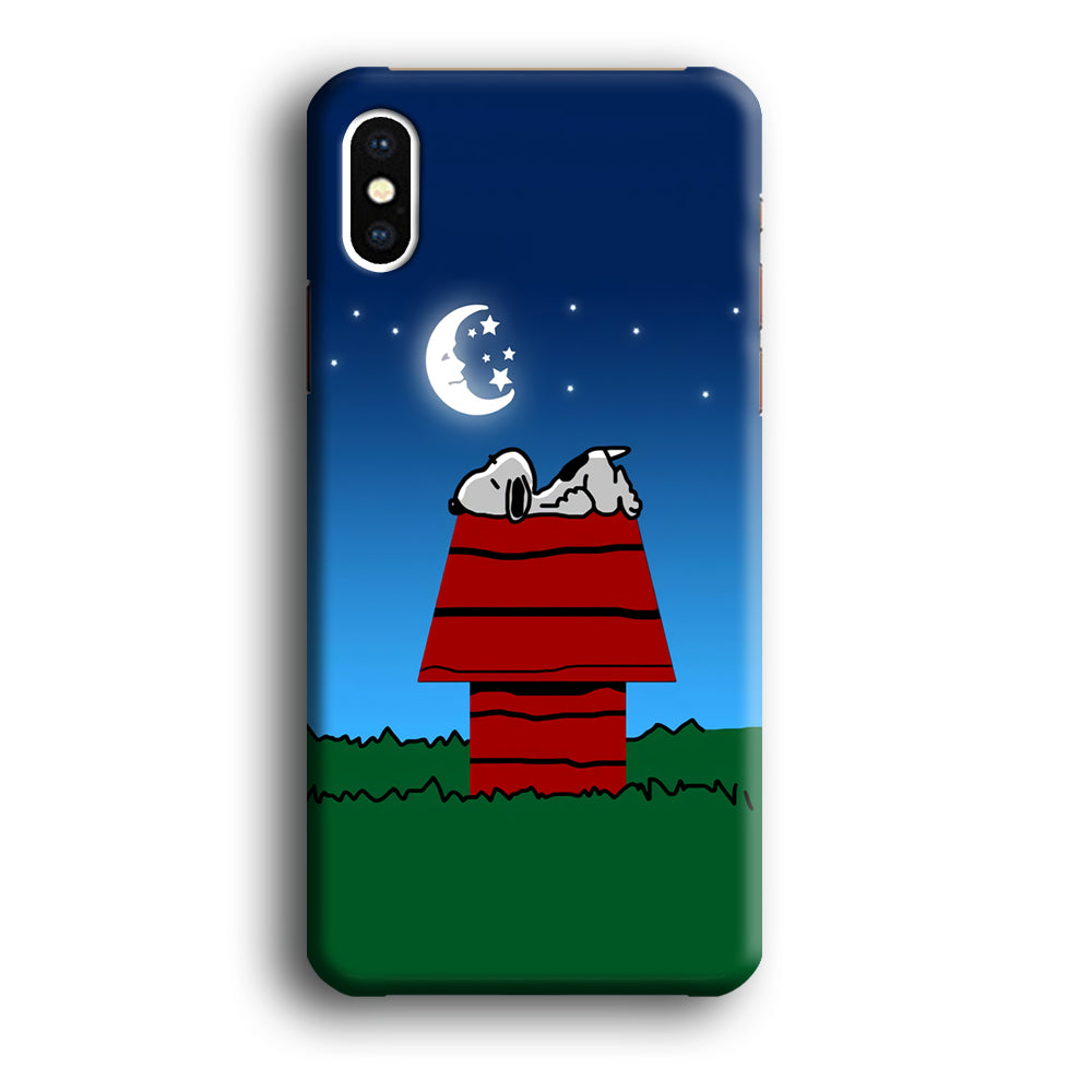 Snoopy Sleeps at Night iPhone Xs Case