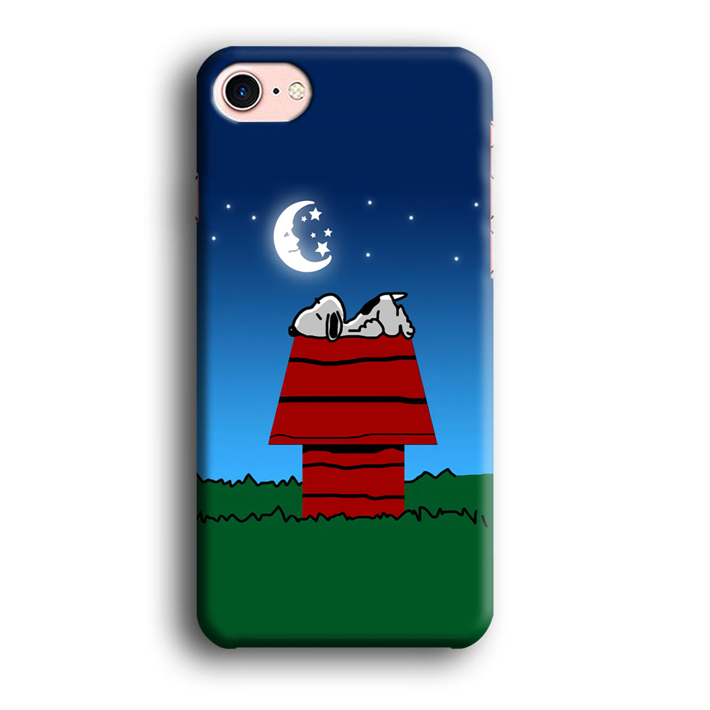 Snoopy Sleeps at Night iPhone SE 2020 Case