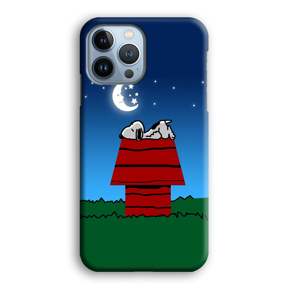 Snoopy Sleeps at Night iPhone 14 Pro Case