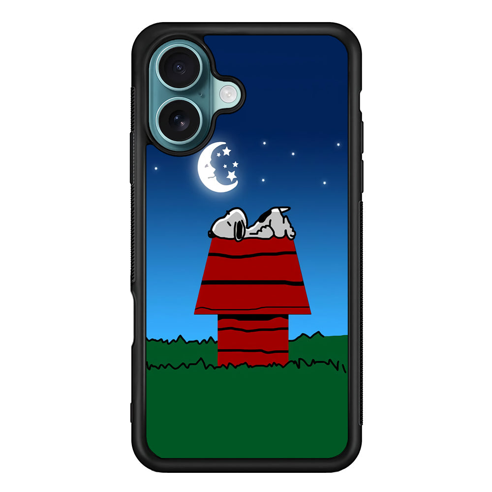 Snoopy Sleeps at Night iPhone 16 Plus Case - Altracase