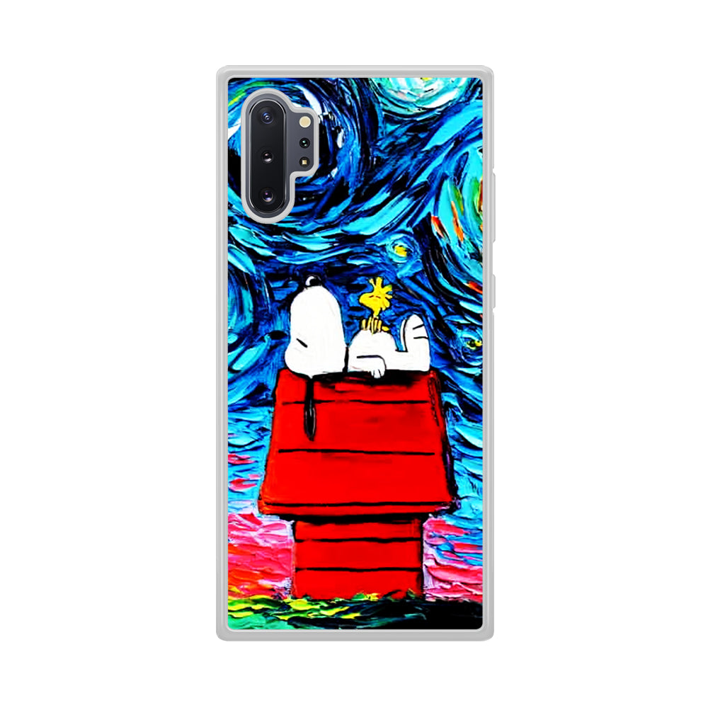 Snoopy Under Starry Night Samsung Galaxy Note 10 Plus Case