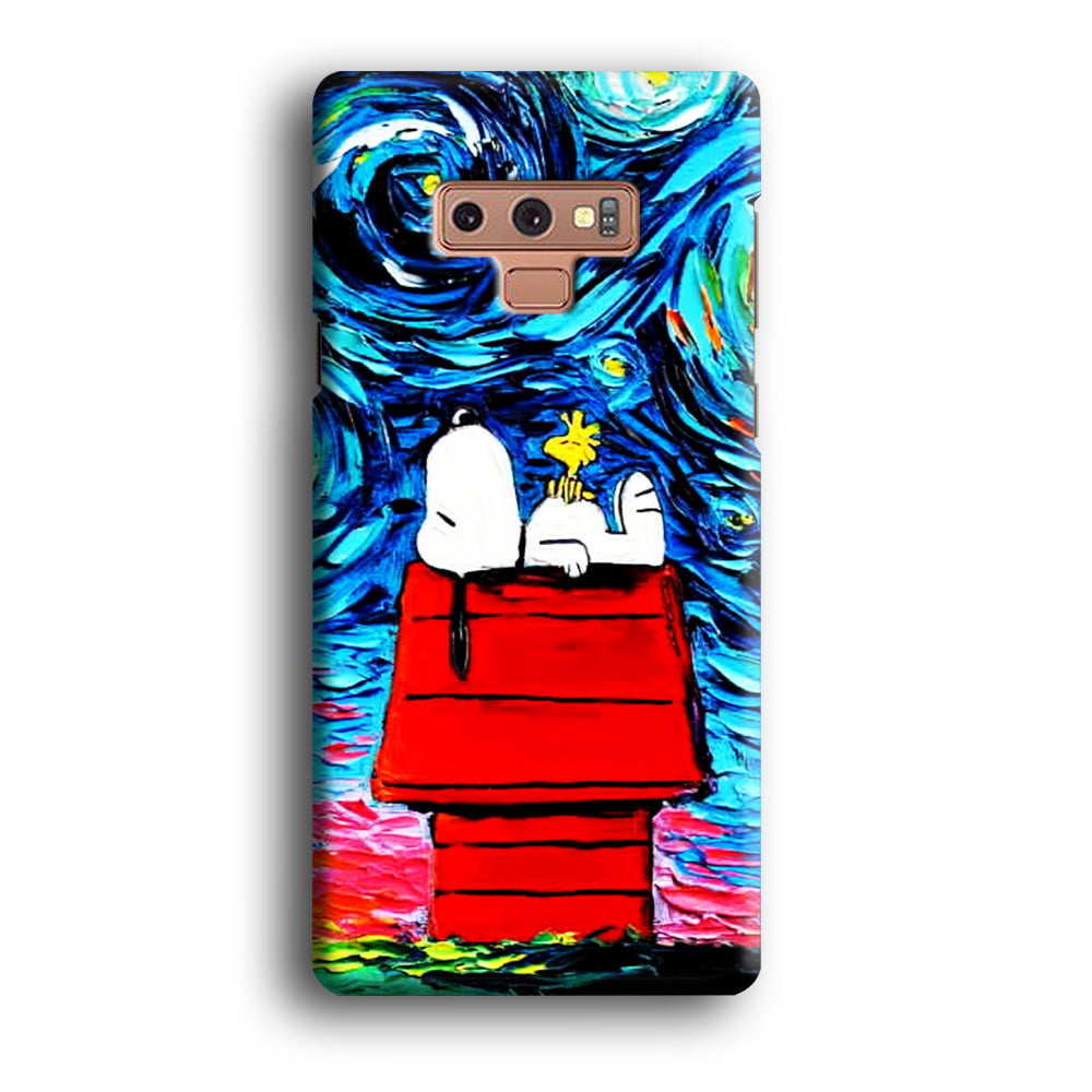 Snoopy Under Starry Night Samsung Galaxy Note 9 Case