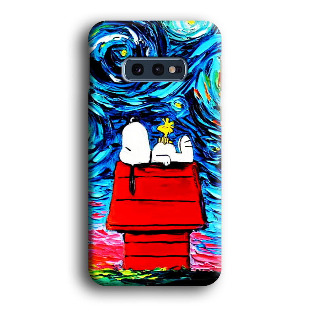 Snoopy Under Starry Night Samsung Galaxy S10E Case