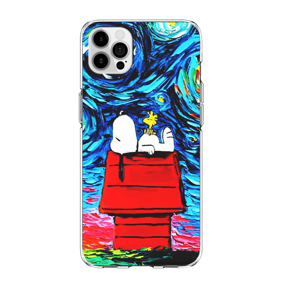 Snoopy Under Starry Night iPhone 13 Pro Max Case