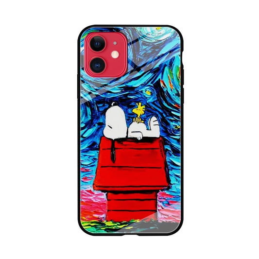 Snoopy Under Starry Night iPhone 11 Case
