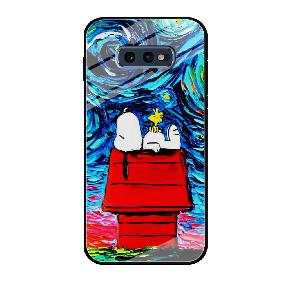 Snoopy Under Starry Night Samsung Galaxy S10E Case