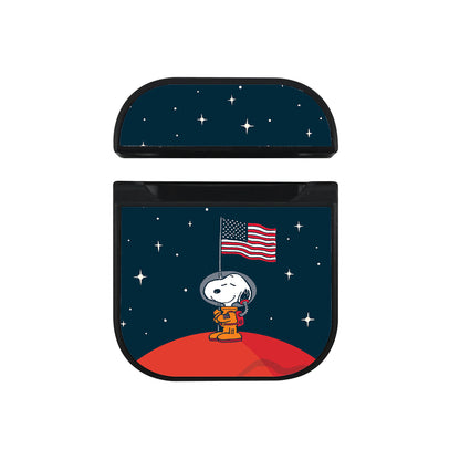 Snoopy Visiting The Moon Apple AirPods Case-AirPod Case-Black-Altracase