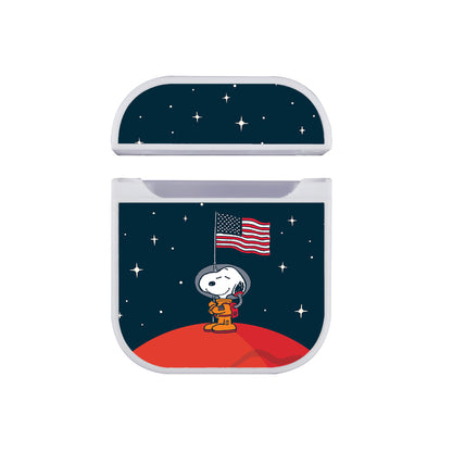 Snoopy Visiting The Moon Apple AirPods Case-AirPod Case-White-Altracase