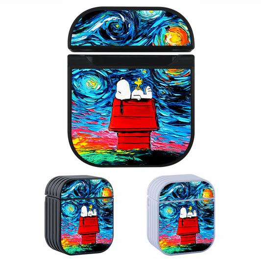Snoopy Woodstock Starry Night Apple AirPods Case-AirPod Case-Altracase