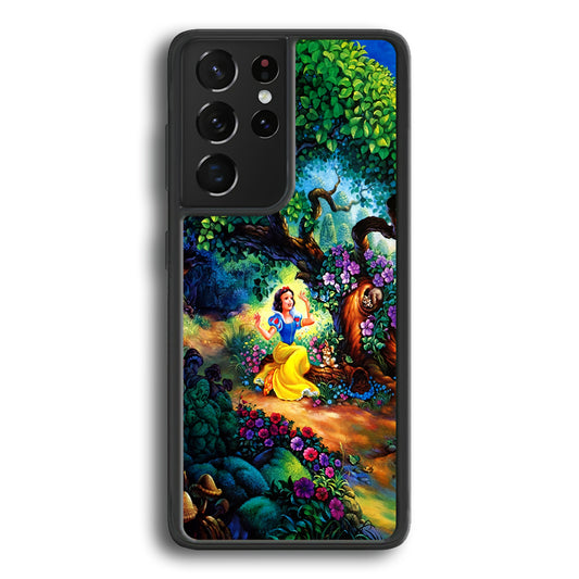 Snow White Painting Samsung Galaxy S21 Ultra Case-Phone Case-Rubber Black (2D Case)-Altracase