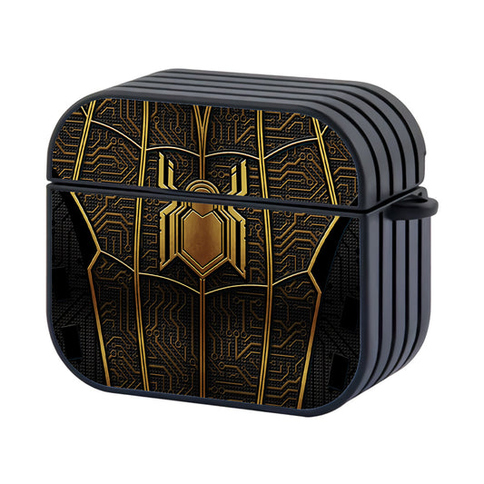 Spider Man Black Gold Suit Hard Plastic Case Cover For Apple AirPods 4 - AirPod Case - Altracase