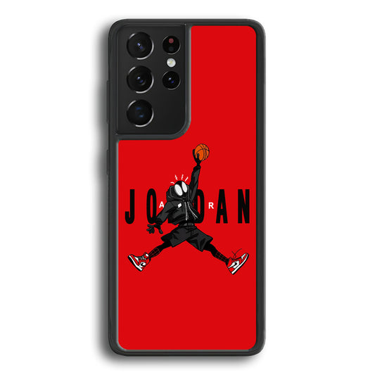Spiderman Air Jordan Samsung Galaxy S21 Ultra Case-Mobile Phone Case-Rubber Black (2D Case)-Altracase