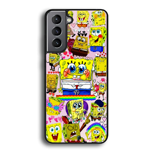 Spongebob Cute Character Samsung Galaxy S21 Case-Phone Case-Tempered Glass Case-Altracase