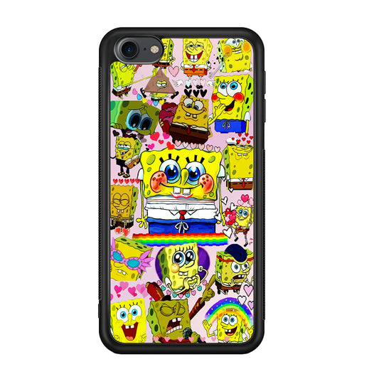 Spongebob Cute Character iPod Touch 6 Case-Phone Case-Rubber White (2D Case)-Altracase