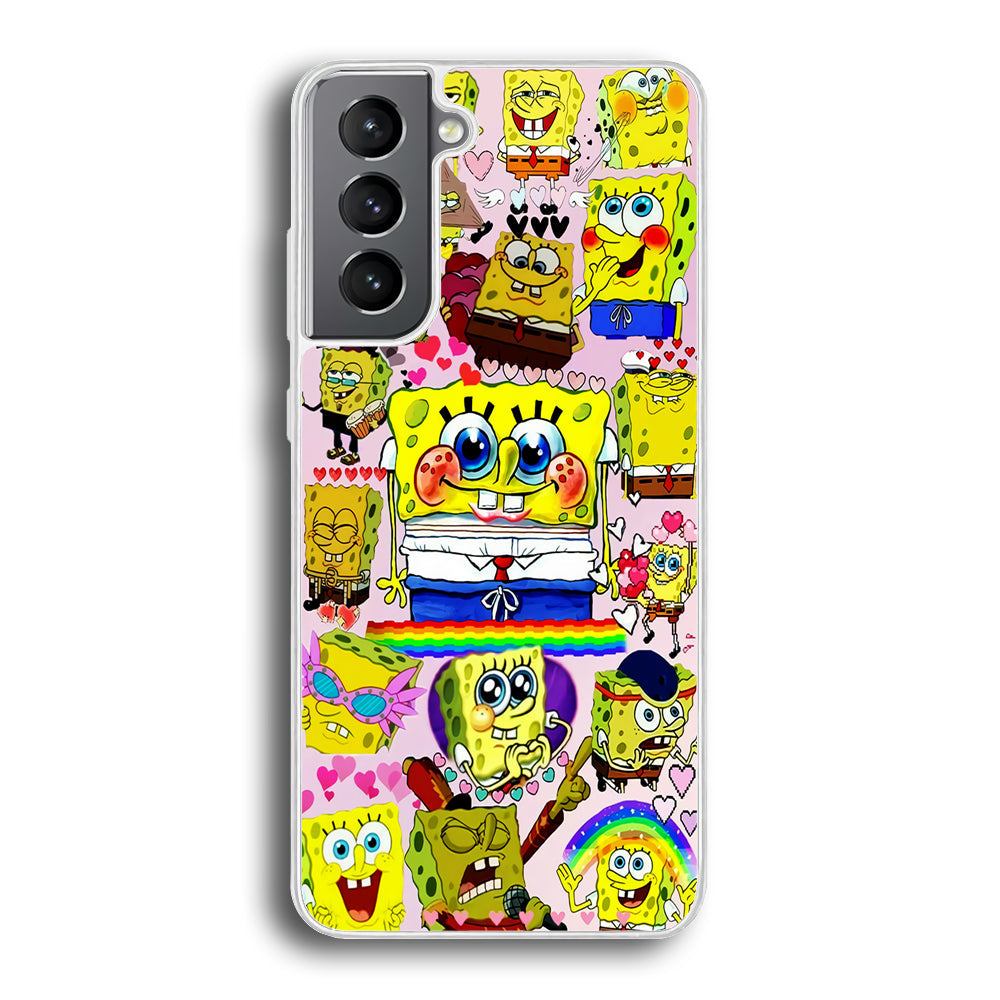 Spongebob Cute Character Samsung Galaxy S23 Case-Phone Case-Rubber White (2D Case)-Altracase