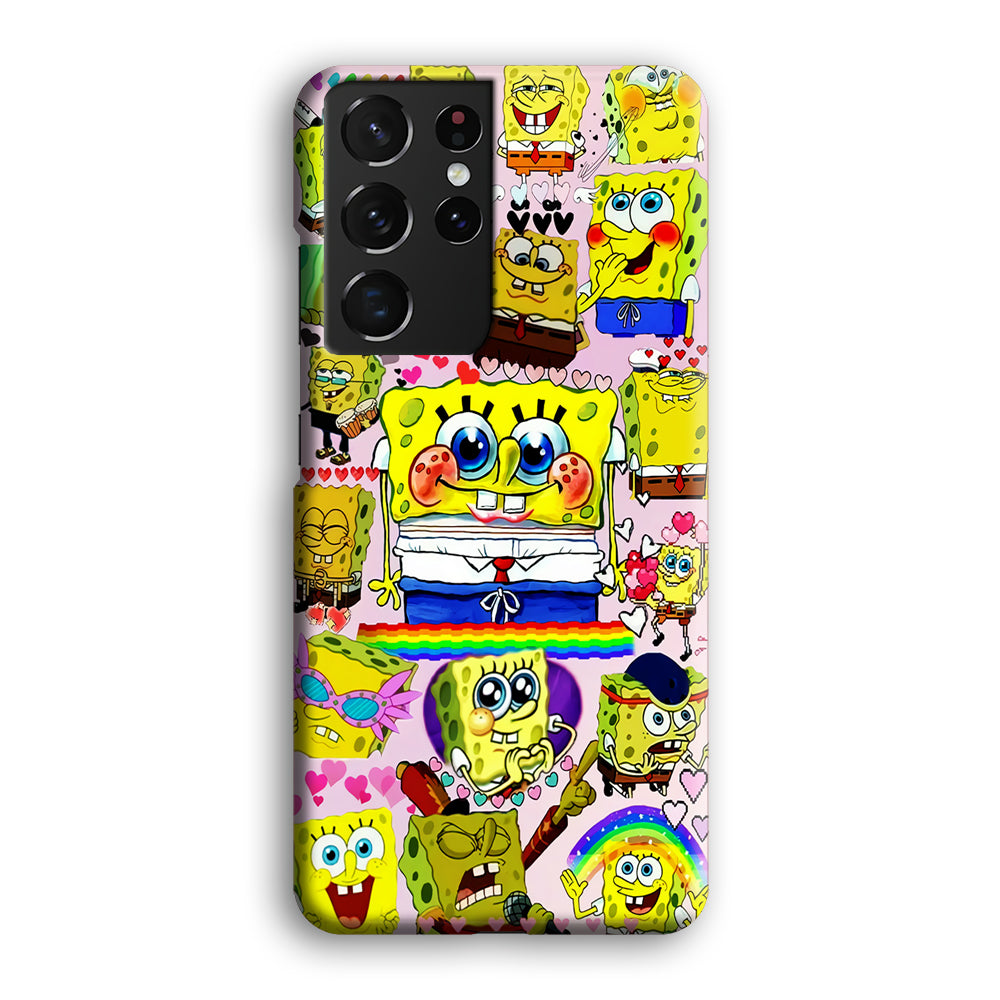Spongebob Cute Character Samsung Galaxy S21 Ultra Case-Phone Case-3D Case-Altracase