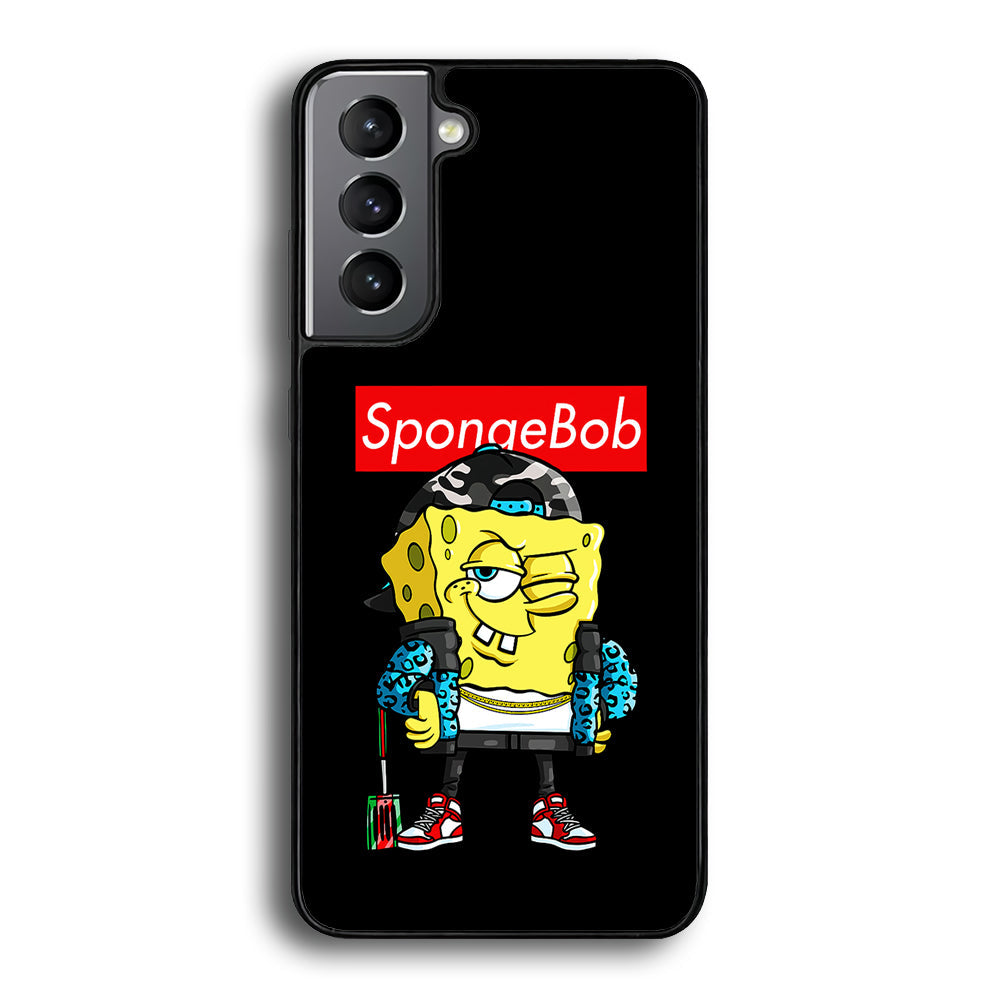 Spongebob Hypebeast Samsung Galaxy S23 Case-Phone Case-Rubber Black (2D Case)-Altracase