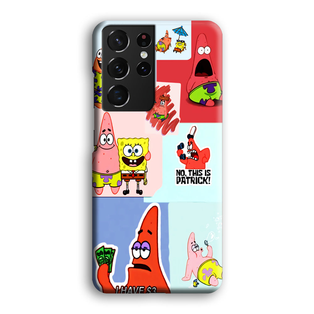 Spongebob Patrick Aesthetic Samsung Galaxy S22 Ultra Case