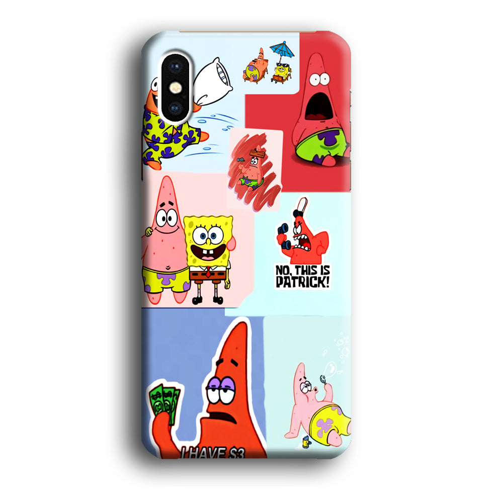 Spongebob Patrick Aesthetic iPhone Xs Case