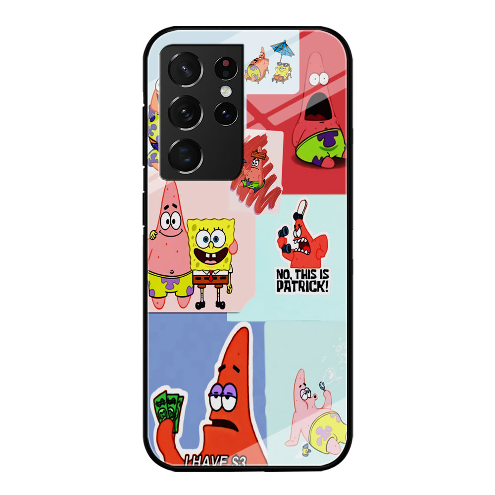 Spongebob Patrick Aesthetic Samsung Galaxy S21 Ultra Case-Phone Case-Tempered Glass Case-Altracase