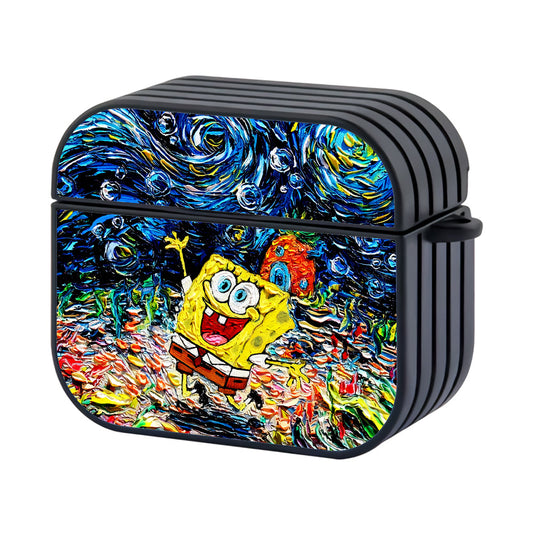 Spongebob Starry Night Art Hard Plastic Case Cover For Apple AirPods 4 - AirPod Case - Altracase