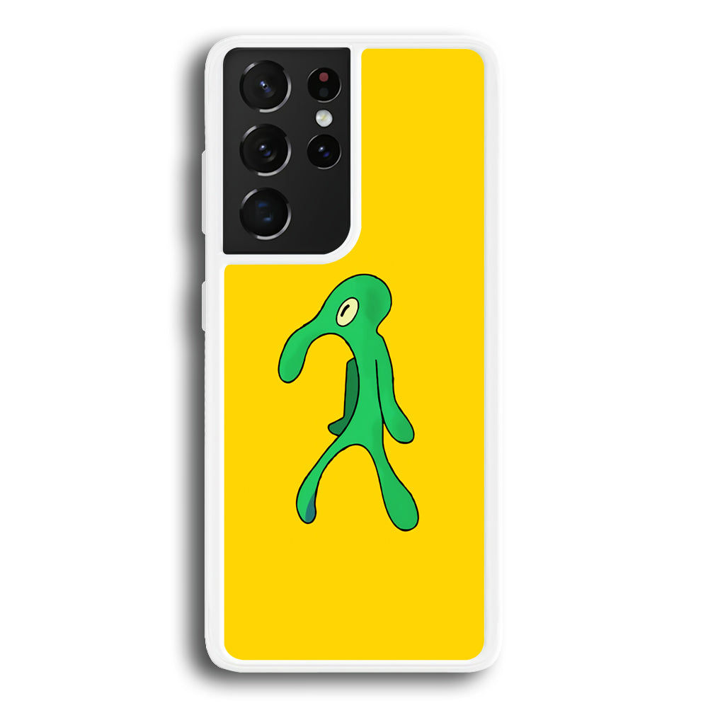 Squidward Painting Masterpiece Samsung Galaxy S21 Ultra Case-Phone Case-Rubber White (2D Case)-Altracase