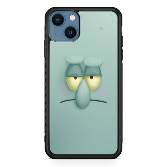 Squidward Tentacles Face iPhone 14 Case-Phone Case-Rubber Black (2D Case)-Altracase