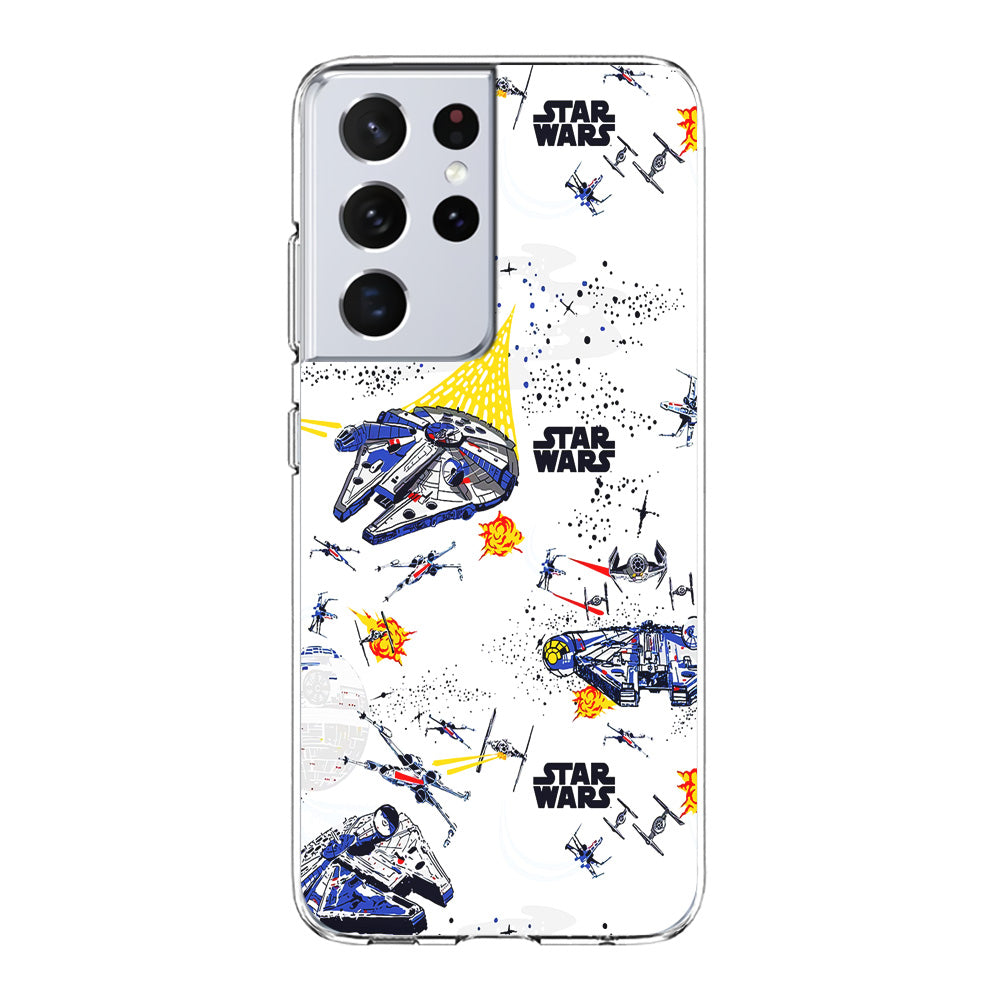 Star Wars Fighter Plane Samsung Galaxy S21 Ultra Case-Phone Case-Clear Soft Case-Altracase