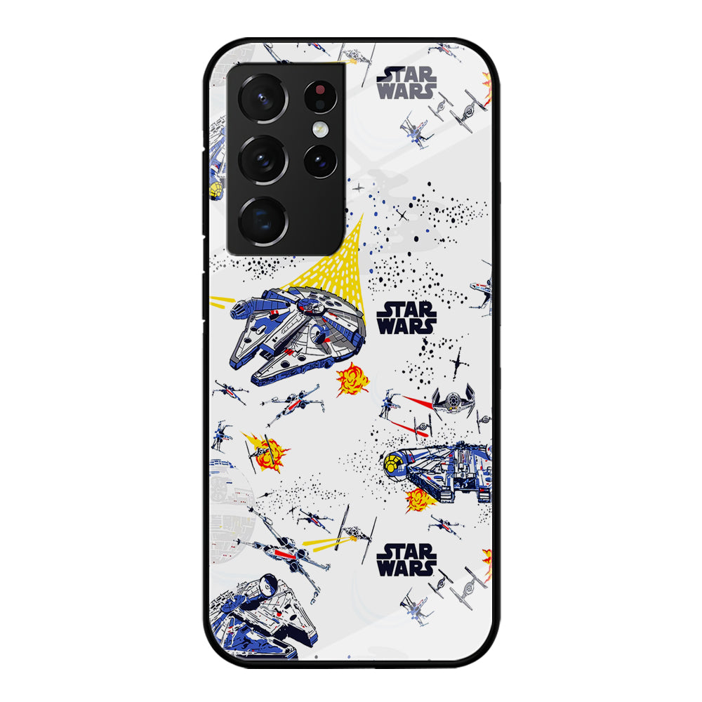 Star Wars Fighter Plane Samsung Galaxy S21 Ultra Case-Phone Case-Tempered Glass Case-Altracase