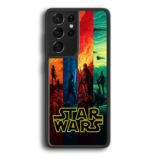 Star Wars Poster Colorful Samsung Galaxy S21 Ultra Case-Phone Case-Rubber Black (2D Case)-Altracase