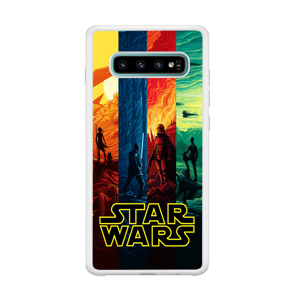 Star Wars Poster Colorful Samsung Galaxy S10 Case