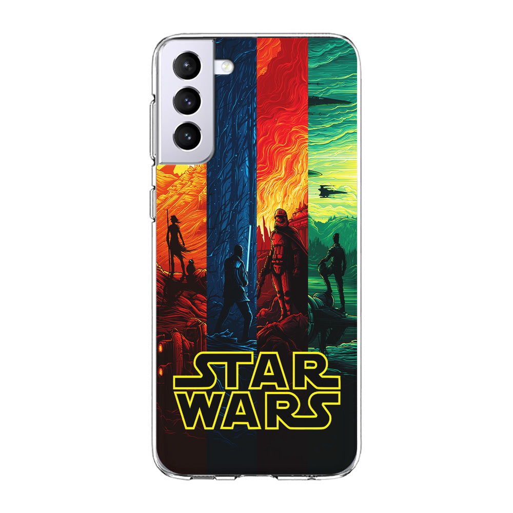 Star Wars Poster Colorful Samsung Galaxy S24 Plus Case-Phone Case-Clear Soft Case-Altracase