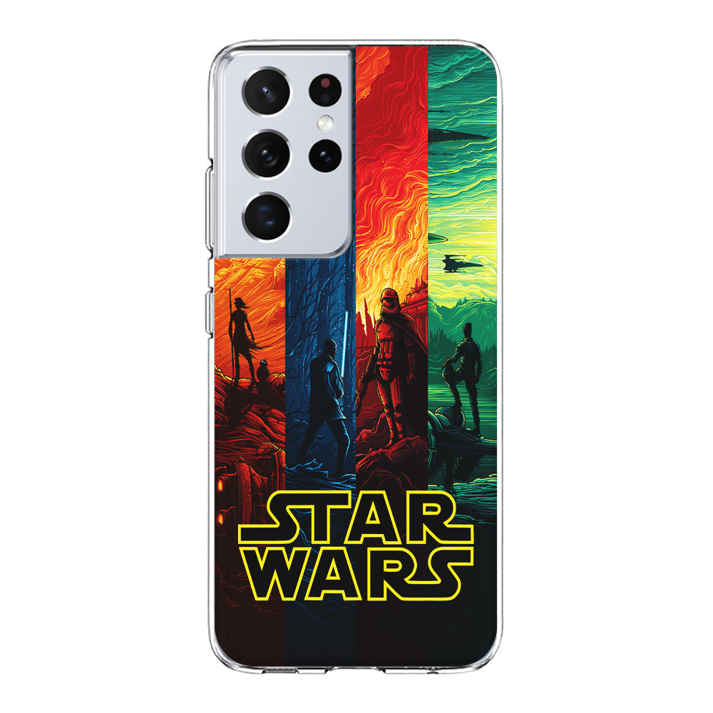 Star Wars Poster Colorful Samsung Galaxy S21 Ultra Case-Phone Case-Clear Soft Case-Altracase