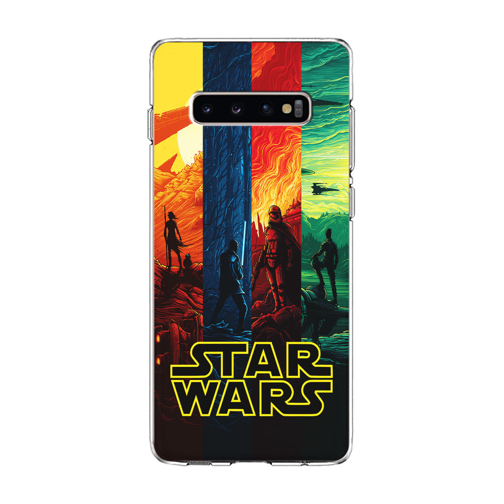 Star Wars Poster Colorful Samsung Galaxy S10 Case