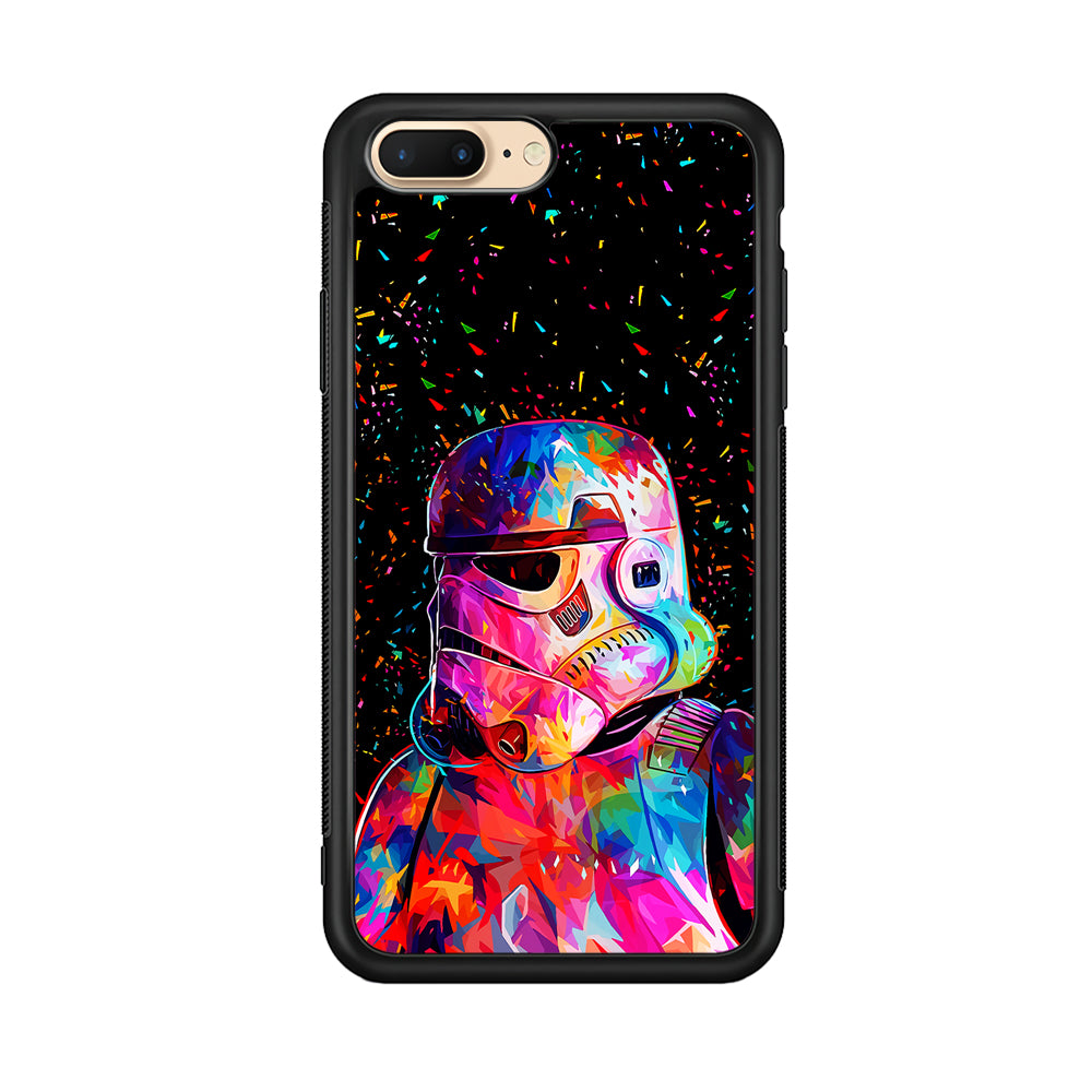 Star Wars Stormtrooper Colorful iPhone 8 Plus Case-Phone Case-Rubber Black (2D Case)-Altracase