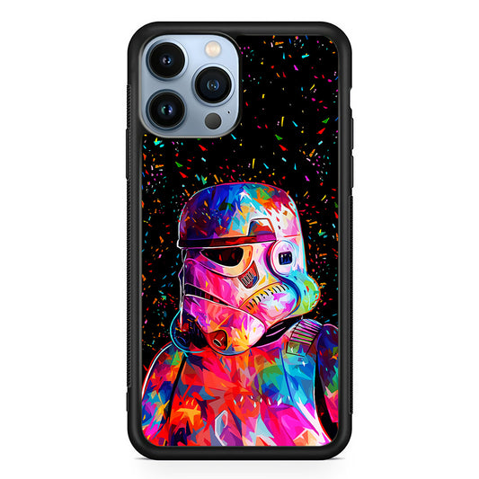 Star Wars Stormtrooper Colorful iPhone 15 Pro Max Case-Phone Case-Rubber Black (2D Case)-Altracase