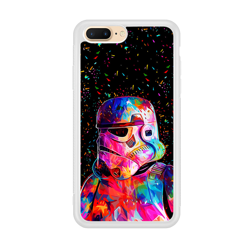 Star Wars Stormtrooper Colorful iPhone 8 Plus Case-Phone Case-Rubber White (2D Case)-Altracase