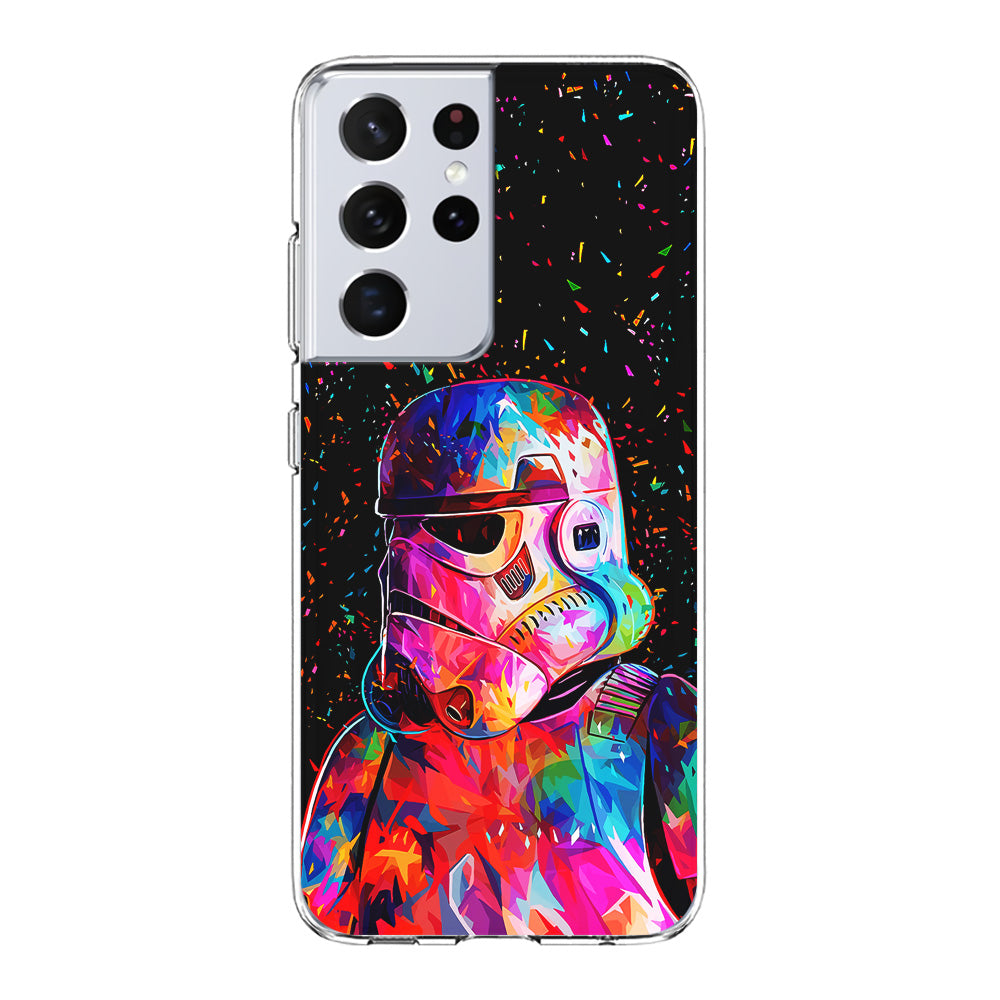 Star Wars Stormtrooper Colorful Samsung Galaxy S21 Ultra Case-Phone Case-Clear Soft Case-Altracase