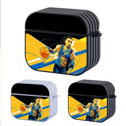 Stephen Curry Art Golden State Hard Plastic Case Cover For Apple Airpods 3