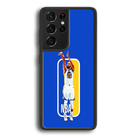 Stephen Curry Golden State Warriors Samsung Galaxy S21 Ultra Case-Phone Case-Rubber Black (2D Case)-Altracase