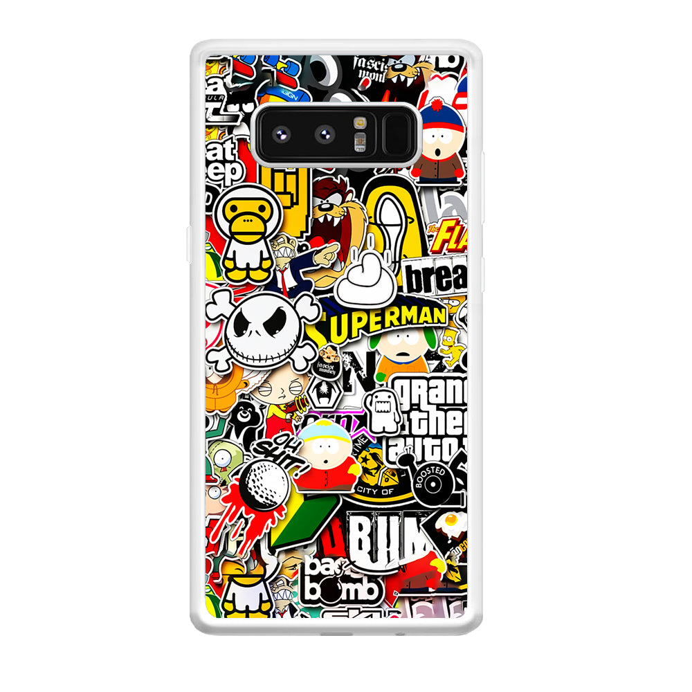 Sticker Collection Image Samsung Galaxy Note 8 Case