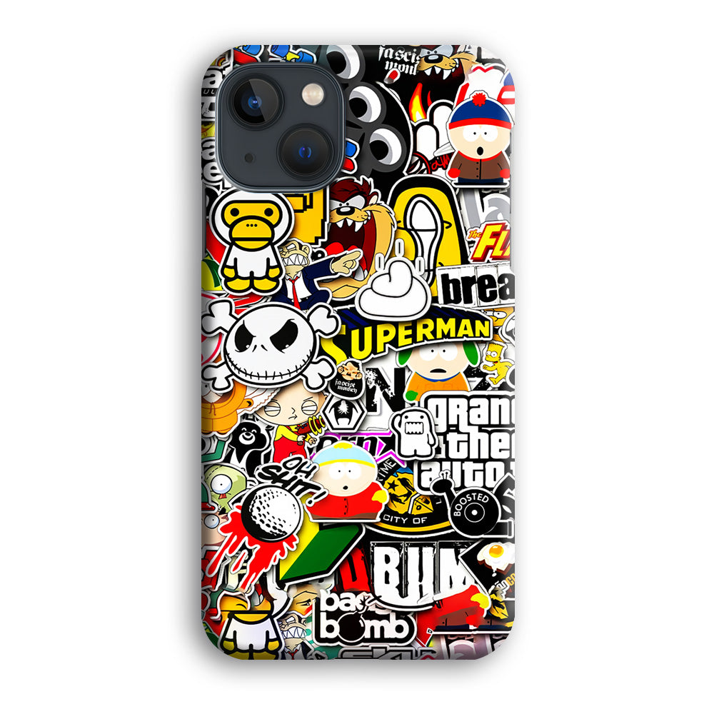 Sticker Collection Image iPhone 13 Mini Case