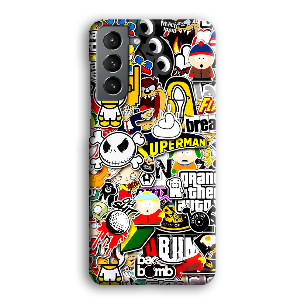 Sticker Collection Image Samsung Galaxy S24 Plus Case-Phone Case-3D Case-Altracase