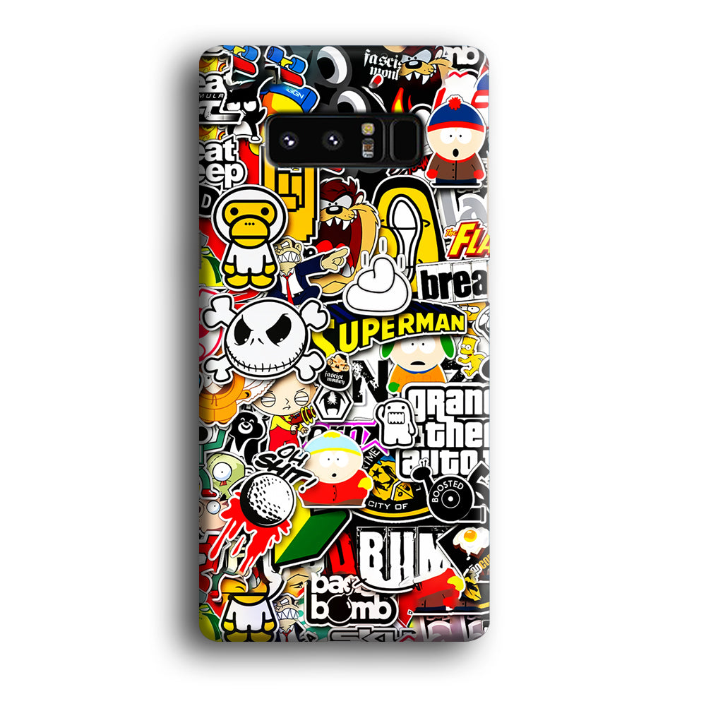 Sticker Collection Image Samsung Galaxy Note 8 Case