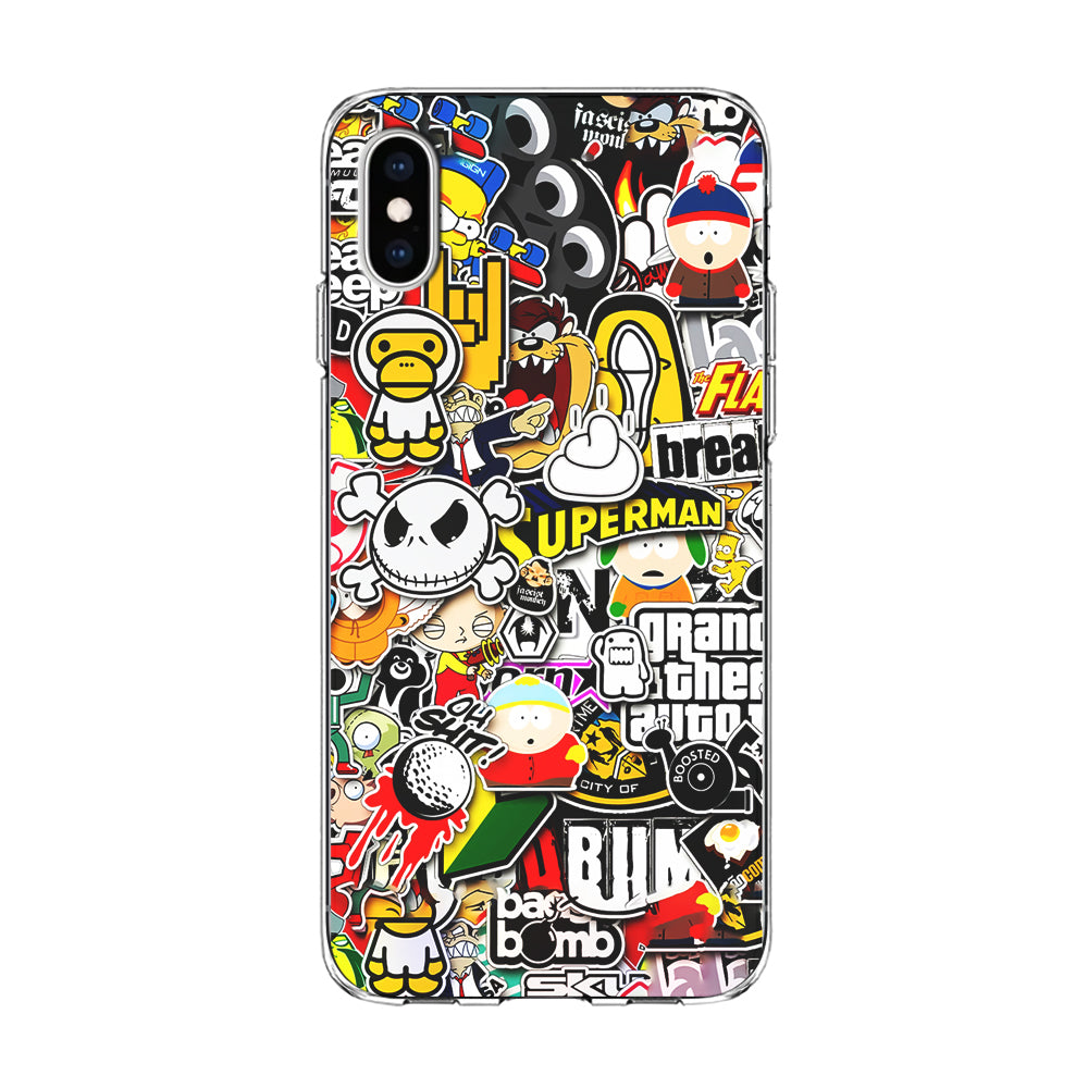 Sticker Collection Image iPhone X Case