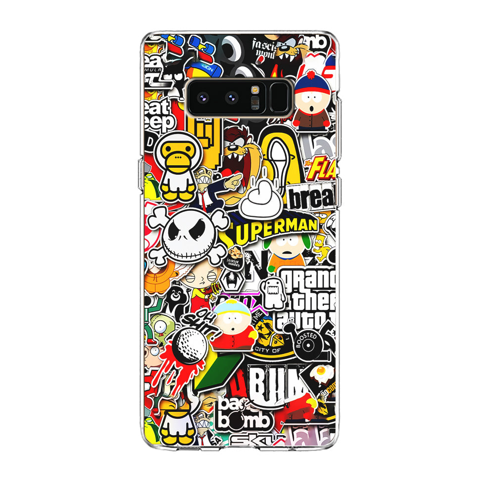 Sticker Collection Image Samsung Galaxy Note 8 Case