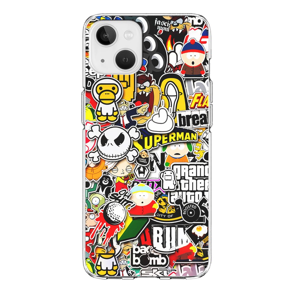 Sticker Collection Image iPhone 14 Case